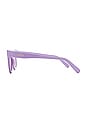 view 3 of 3 Cosmo Square Frame Sunglasses in Lilac