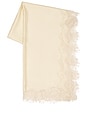 view 1 of 3 ACCESORIOS LACE SILK STOLE in Cream