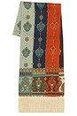 view 1 of 3 Printed Silk Fringe Neck Scarf in Prism Stripe