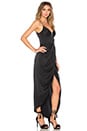 view 2 of 3 Sueded Silk Underwire Long Dress in Black