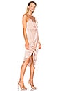 view 2 of 3 Sueded Silk Plunge Short Dress in Peony