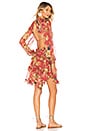 view 1 of 4 Melody Lace Up Short Dress in Burgundy Floral