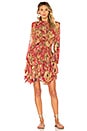 view 2 of 4 Melody Lace Up Short Dress in Burgundy Floral