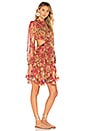 view 3 of 4 Melody Lace Up Short Dress in Burgundy Floral