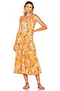 view 1 of 3 Primrose Crinkle Tie Dress in Marigold Floral