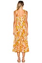 view 3 of 3 Primrose Crinkle Tie Dress in Marigold Floral