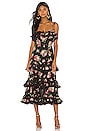 view 1 of 3 Honour Tiered Tie Dress in Black Floral