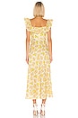 view 3 of 3 Goldie Ruffle Neck Long Dress in Citrus Floral