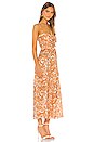 view 2 of 3 Peggy Off Shoulder Tie Dress in Orange Paisley