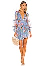 view 1 of 3 Bellitude Floating Cut Out Dress in Cornflower Floral