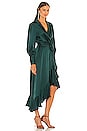view 2 of 3 Silk Wrap Midi Dress in Jade