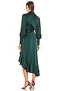 view 3 of 3 Silk Wrap Midi Dress in Jade