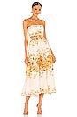 view 1 of 3 Aliane Scallop Midi Dress in Amber Floral