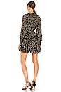 view 3 of 4 Lurex Wrap Mini Dress in Black & Gold