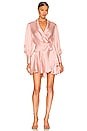 view 1 of 3 Silk Wrap Mini Dress in Blush