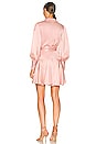 view 3 of 3 Silk Wrap Mini Dress in Blush