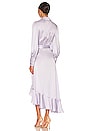 view 3 of 3 Silk Wrap Midi Dress in Lilac