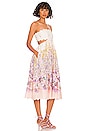 view 2 of 3 Scallop Midi Dress in Peach Gradient Floral