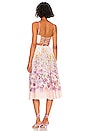 view 3 of 3 Scallop Midi Dress in Peach Gradient Floral