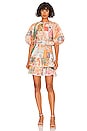 view 1 of 3 Ruffle Hem Mini Dress in Patch Paisley