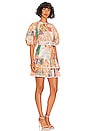 view 2 of 3 Ruffle Hem Mini Dress in Patch Paisley