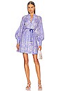 view 1 of 3 Button Up Mini Dress in Cornflower Bandana