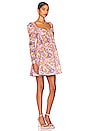 view 2 of 3 Violet Twist Front Mini Dress in Purple Multi Floral