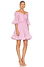 view 2 of 3 Pleated Off Shoulder Mini Dress in Lilac