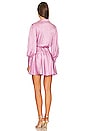 view 3 of 3 Silk Wrap Mini Dress in Mauve