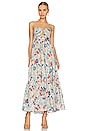 view 1 of 3 Clover Tie Front Midi Dress in Topaz Peony Floral