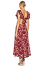 view 3 of 3 Tiggy Frill Shoulder Maxi Dress in Pink & Peach Paisley