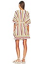 view 3 of 3 Vitali Multi Stripe Knit Poncho in Yellow Multi Stripe