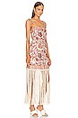 view 2 of 3 VITALI FRINGE ミニドレス in Sepia Floral
