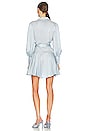 view 3 of 3 Silk Wrap Mini Dress in Ice Blue