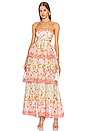 view 1 of 3 Laurel Frill Midi Dress in Pink & Green Floral