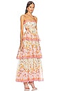 view 2 of 3 Laurel Frill Midi Dress in Pink & Green Floral