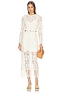 view 1 of 3 Cira Ribbon Lace Midi Dress in Ivory