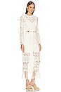 view 2 of 3 Cira Ribbon Lace Midi Dress in Ivory