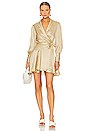 view 1 of 3 Silk Wrap Mini Dress in Cream