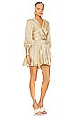 view 2 of 3 Silk Wrap Mini Dress in Cream