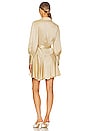view 3 of 3 Silk Wrap Mini Dress in Cream