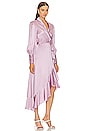 view 2 of 3 Silk Wrap Midi Dress in Musk