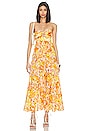 view 1 of 3 Raie Midi Dress in Yellow & Orange Floral