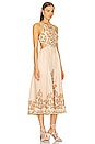 view 2 of 3 Devi Midi Dress in Sage & Gold