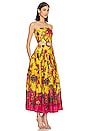 view 2 of 3 Ginger Midi Dress in Pink & Yellow Floral