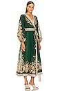 view 2 of 3 DEVI ミディ丈ドレス in Emerald & Paisley