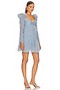view 2 of 3 ROBE MINI VOLANTÉE in Dusty Blue