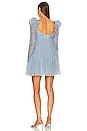 view 3 of 3 ROBE MINI VOLANTÉE in Dusty Blue