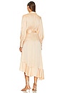 view 3 of 4 Silk Wrap Midi Dress in Sand