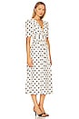 view 2 of 3 Midi Dress in Cream & Black Dot